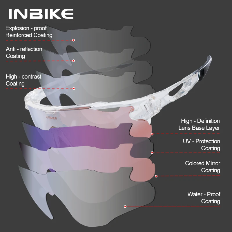 INBIKE Polarized Cycling Glasses UV400 Protection Sports Sunglasses for Road Biking Mountain Bike Running Hiking Outdoor Glasses - Image 3