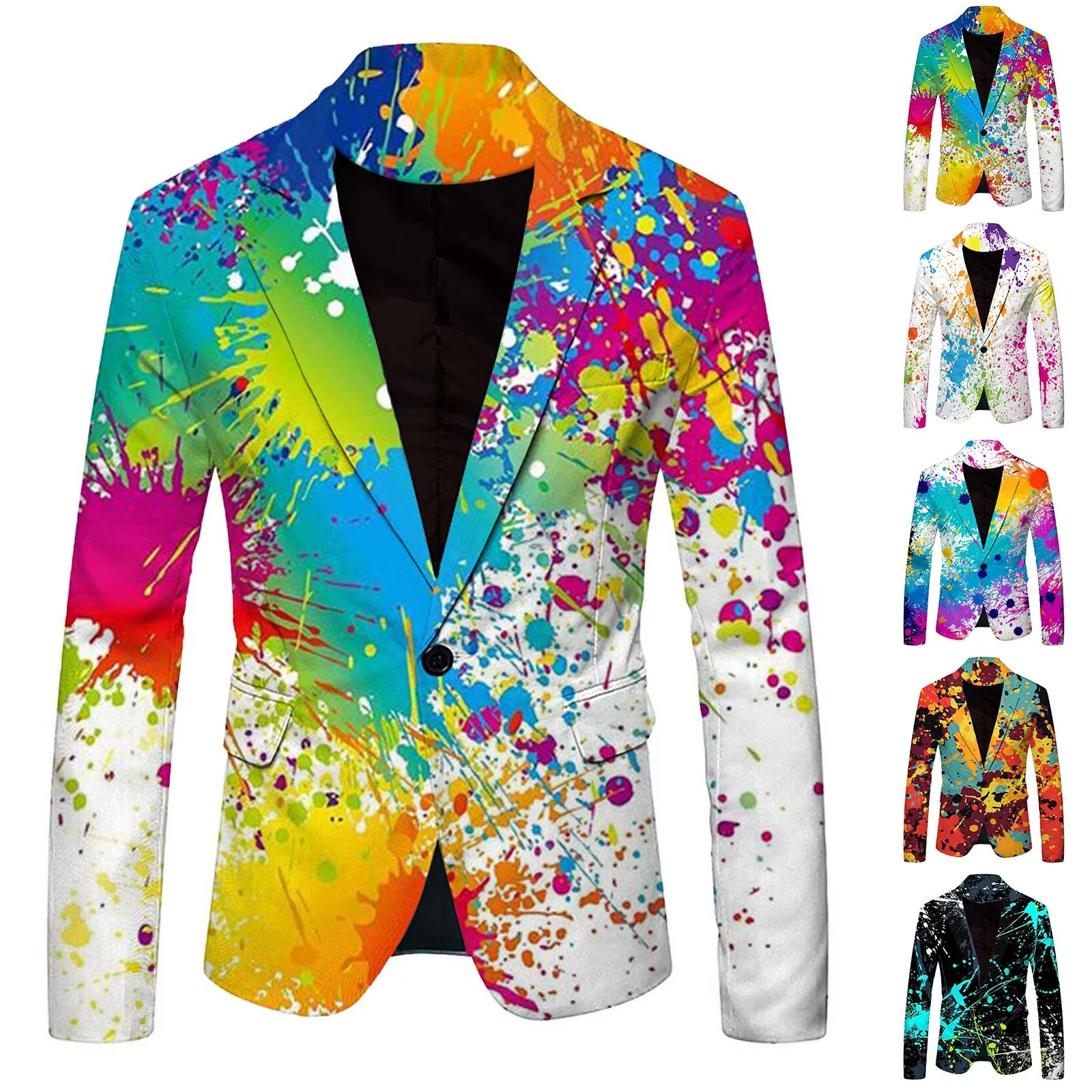 Men Shawl Lapel Blazer Design printed Sequin Suit Jacket Dj Club Stage Singer Clothes Nightclub Blazer Wedding Party Suit Jacket