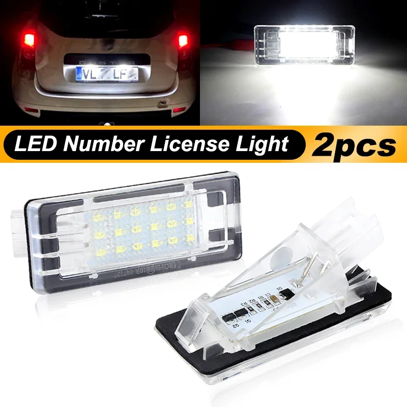 

Для Renault Espace Laguna Scenic Fluence Dacia Duster 2010-2017 Logan 12-21 лампы номерного знака без ошибок светодиодные фонари номерного знака