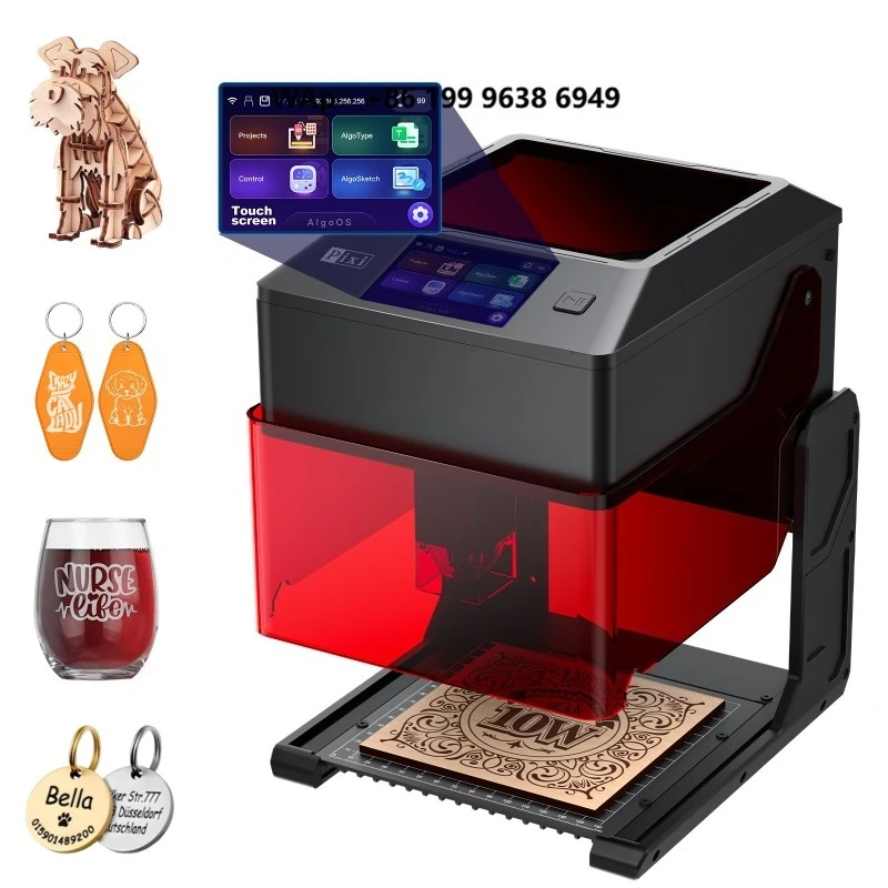 Algolaser Pixi 10W Affordable Mini  Engraving Machine - Portable for Jewelry, Glass, Wood Crafts