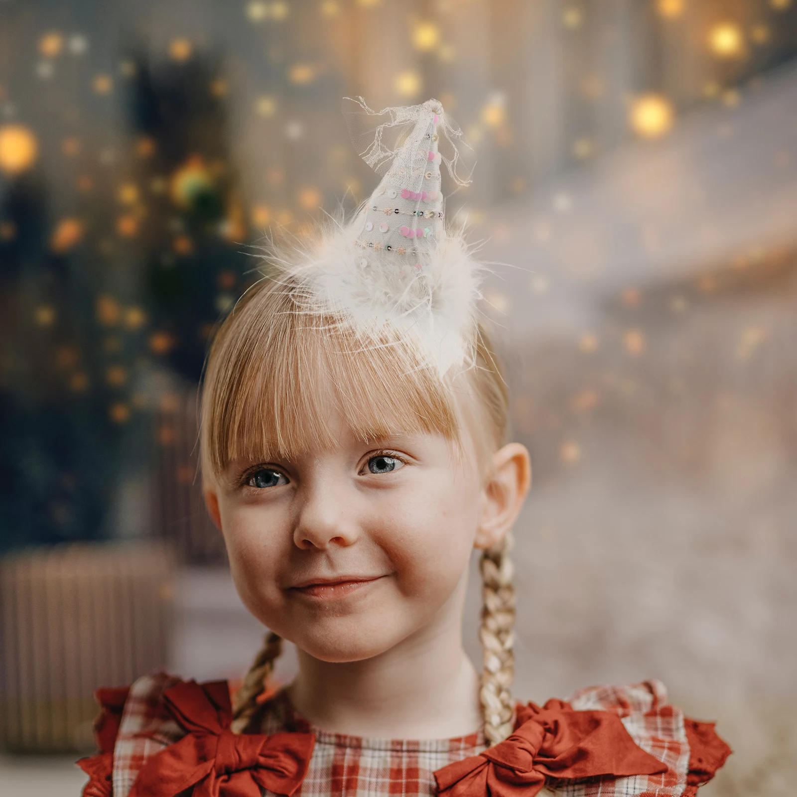 

Birthday Hat Hair Clips White Lightweight Kids Princess Party Accessories Cartoon Cone Stylish Girl Hairpins Dance Fancy