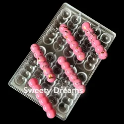 10 Cavity Polycarbonate Chocolate Mould Half Round Gourd Shape Cake Mould Cake Mould For Bakeware Candy Pastry Bakery Tools