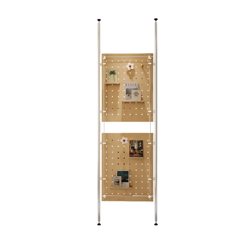 

Aluminum profile restaurant partition office meeting room partition decorative rack, birch ocean board hole board display rack