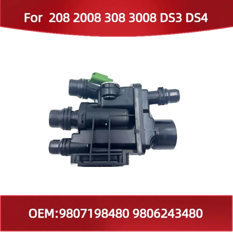 

9807198480 9806243480 Fit for Peugeot 208 2008 308 3008 DS3 DS4 Engine Coolant Thermostat Green 2 Pins1.2T