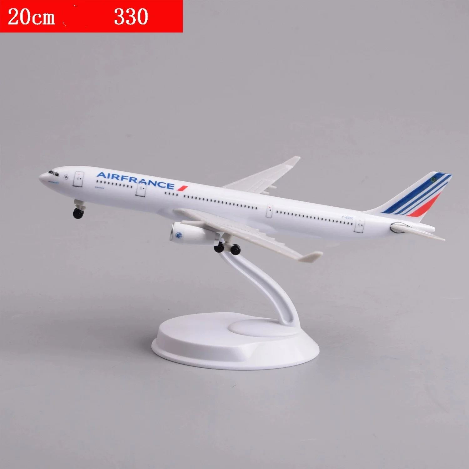 20cm Scale Aircrafts ABS Air-bus 330 Air France A330 Plastic Model Ornament Adults Fun Collectible Miniature Airplane Diecast