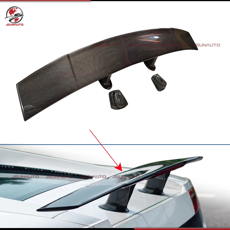 

For Lamborghini Gallardo Real Carbon Fiber Rear Spoiler High Trunk Wing For LP550 LP560 Premium Rear Tail Modify Bodykit