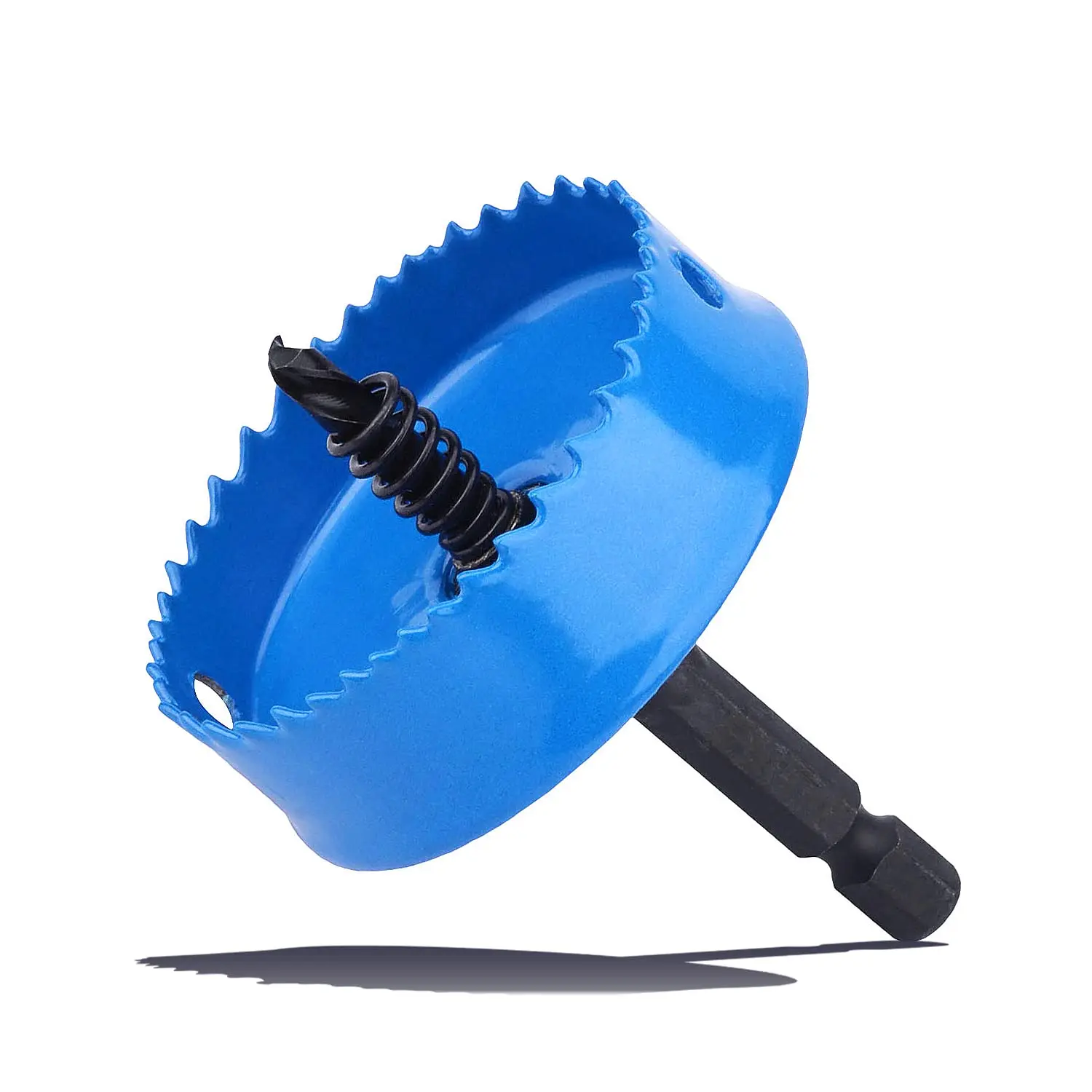 

18mm-48mm Blue Impact Bi-Metal Hole Saw, Thin Metal Hole Saw with 1/4" Hex Shank for Thin Sheet Metal and Stainless Steel Board