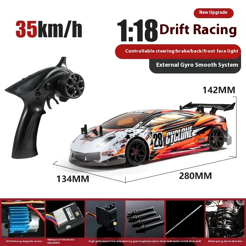 

1:18 масштаб 4WD RC автомобиль высокоскоростной пульт дистанционного управления внедорожная электрическая игрушка быстрый дрейф полная пропорция подарок для взрослых и детей