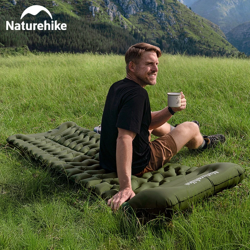 

Naturehike Outdoor R1.6 Camping Thickened Air Mattress Ultralight Waterproof Nylon Air Mattress Portable Sleeping Bed Picnic Mat