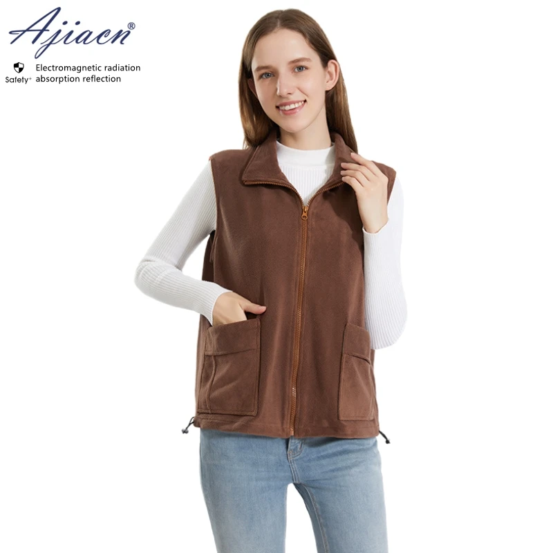 

Genuine Electromagnetic radiation protective 100% silver fiber knitted lining vest 5G communication EMF shielding clothes