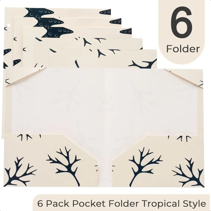 Confezione da 6 2 cartelle tascabili Cartelle tascabili formato lettera per raccoglitore a 3 anelli Cartelle perforate a 3 fori con tasche adatte per studenti T