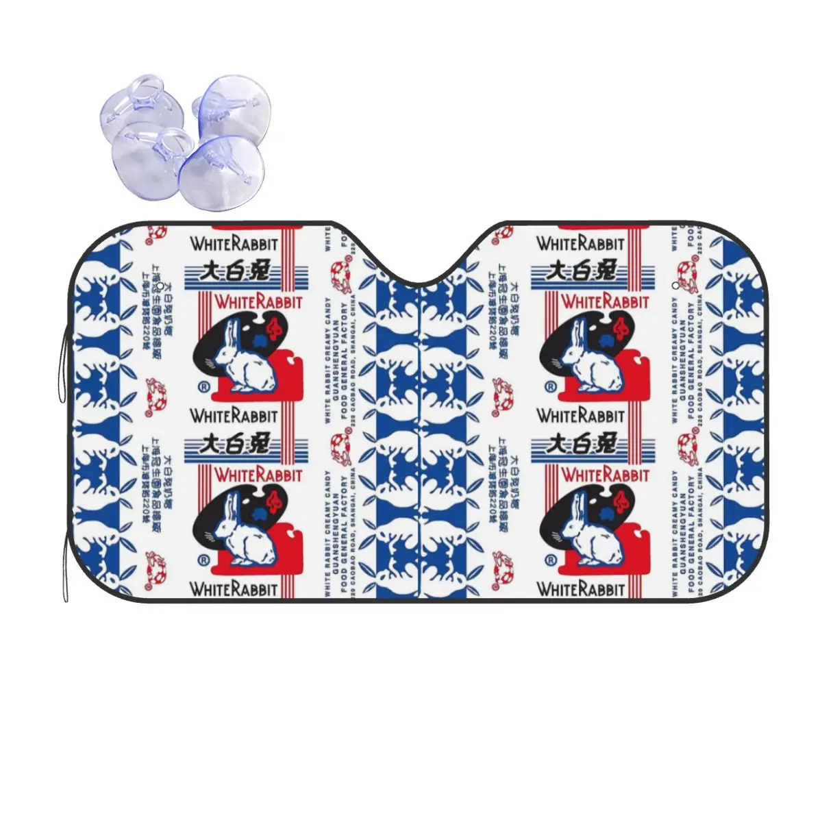 White Rabbit Candy Sunshade Windscreen Car Front Windshield Window Sun Visor Accessories Covers