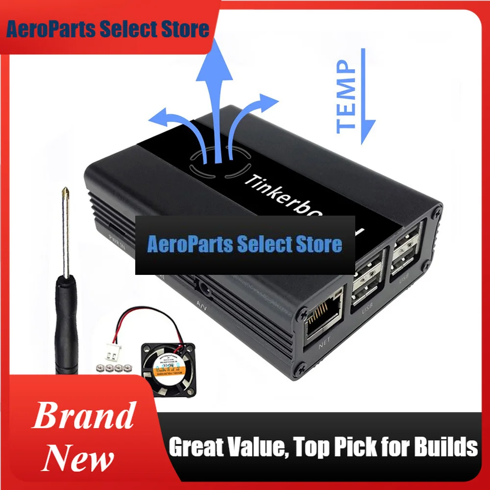 AeroPartsASUS SBC Tinker Board S RK3288 SoC, четырехъядерный процессор 1,8 ГГц, графический процессор Mali-T764 600 МГц, 2 ГБ LPDDR3 и 16 ГБ EMMC TinkerboardS