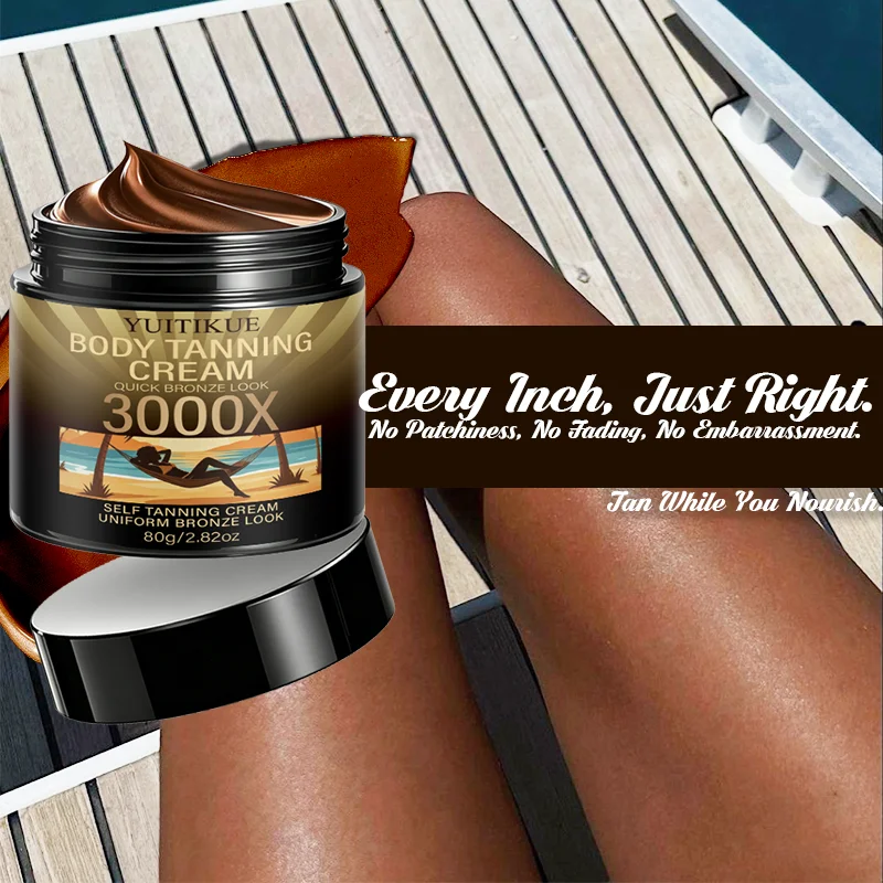Crema Bronceadora Sin Manchas YUITIKUE, Fórmula Intensiva 3000X, Logra un Bronceado Rico y Natural Sin Zonas Irregulares