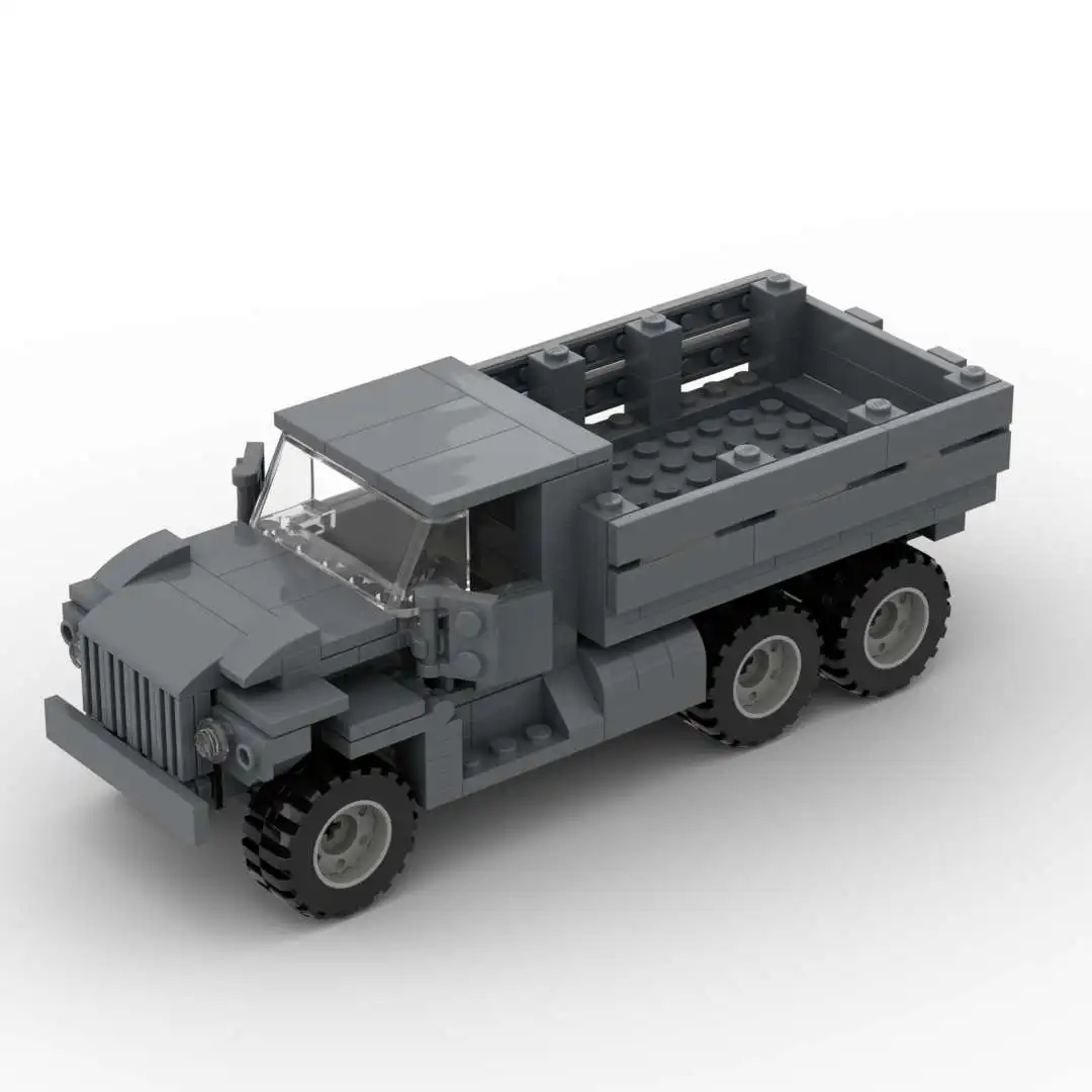 WWII MOC Building Blocks RU 6X6 Military Off road Truck URAL-375 Classic Transport Vehicle Model Children\'s Assembly Brick Toy