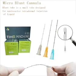 Micro canule médicale à pointe émoussée, 25g, 50mm, 70mm, pour charges d'acide hyaluronique injectables