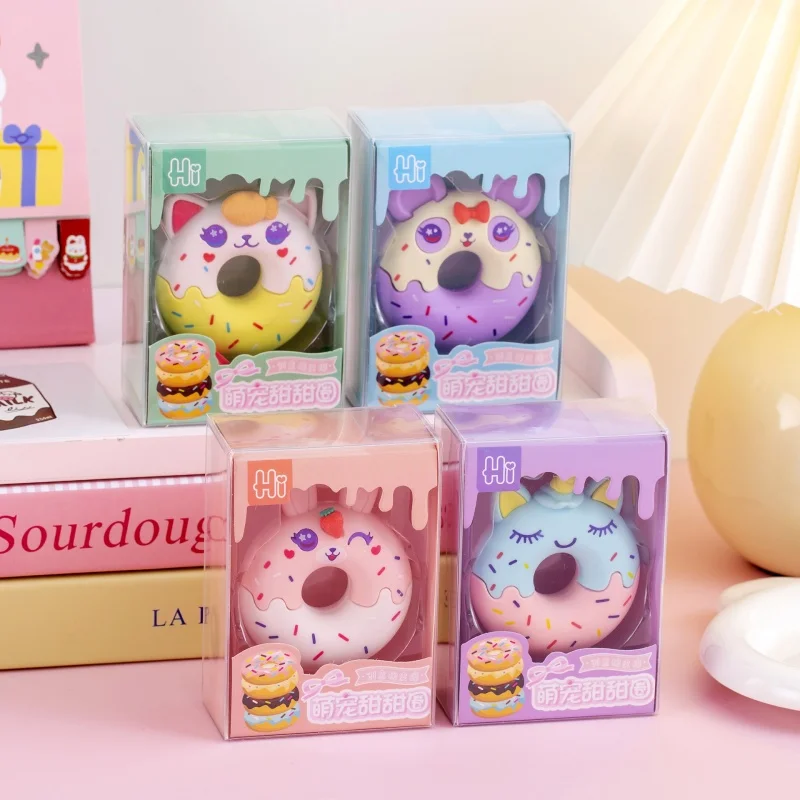 1 piece/lot roztomilá velký roztomilá doughnut mazací guma kreativní skica malířství mazací guma škola zásoby vánoce dar kawaii mazací guma velkoobchod