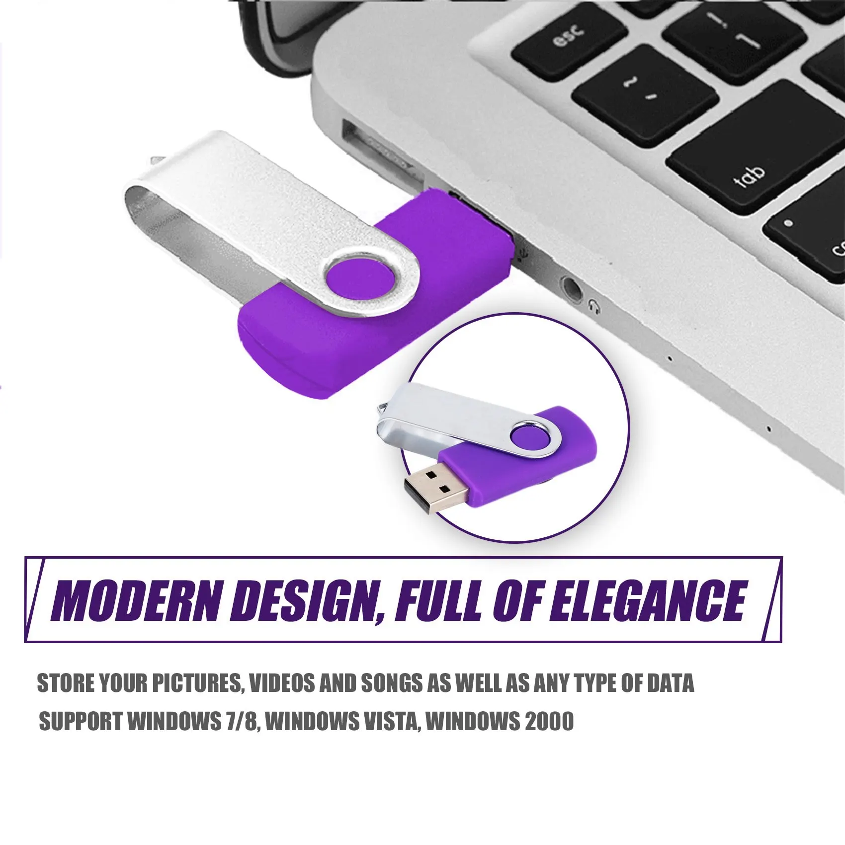 U-DiskRotating USB 2.0 128 MB Flash-Laufwerk Memory Stick Storage U Disk