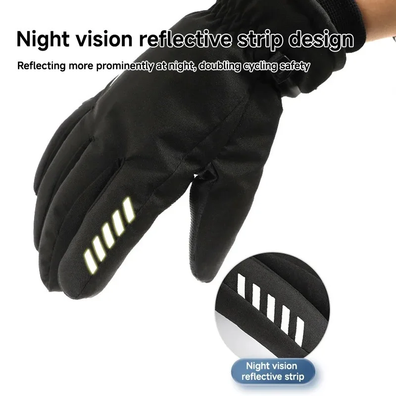 Gloves for Women Winter Motorcycle Riding Men's Touch Screen Warm Ski Velvet Thickened Windproof Outdoor