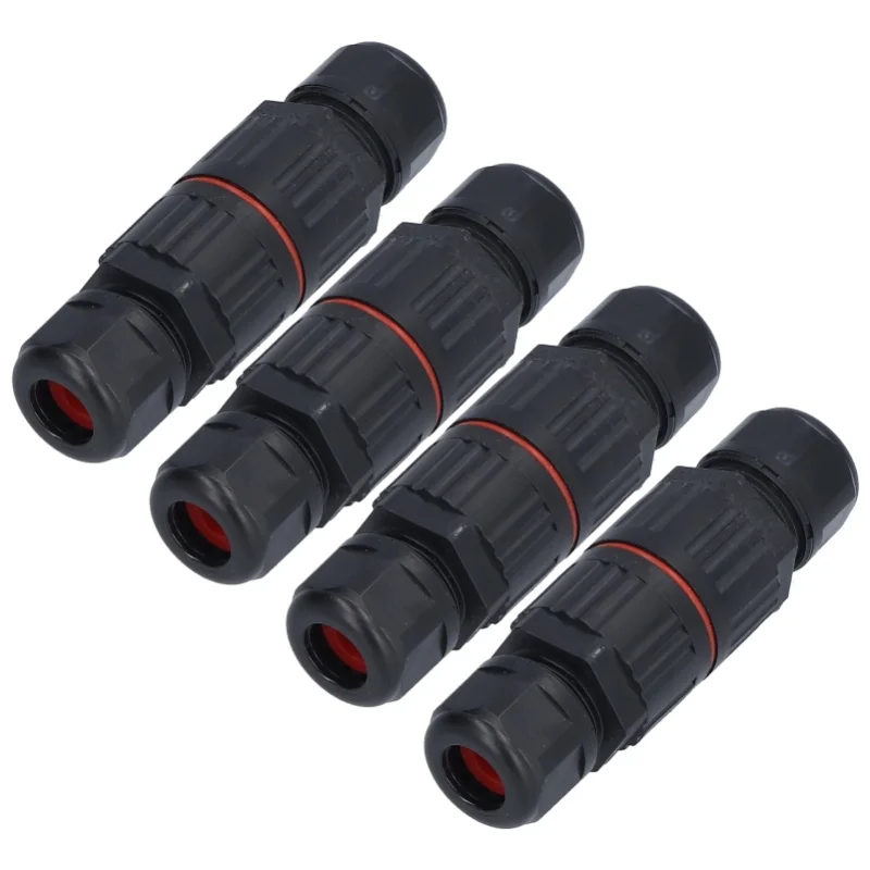 4Pcs Waterproof Junction Box Connector Straight Through External Cable Boxes For Outdoor 2 In 2 Out/3 in 3 Out