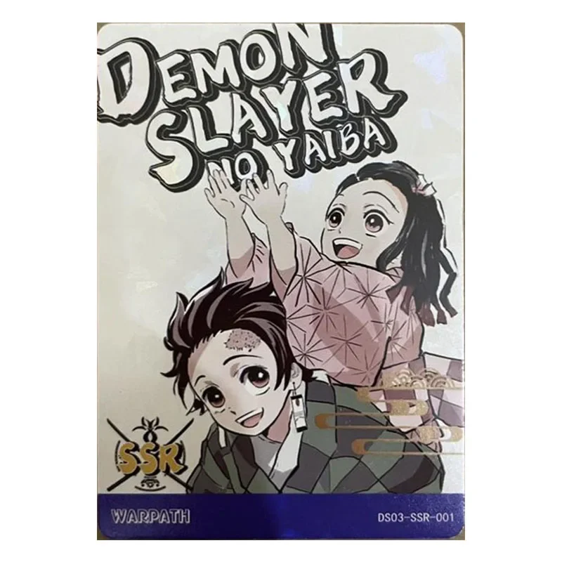 Anime Demon Slayer Rare HR QR UR TR OR SSR Collectible Cards Kochou Shinobu Giyuu Muzan Tanjirou Toys for boys Birthday Present