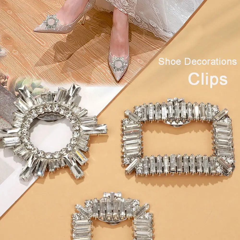 1PC Shoe Clip Wedding Shoes High Heel Women Bride Decoration Rhinestone Shiny Decorative Clips Butterfly Charm Buckle