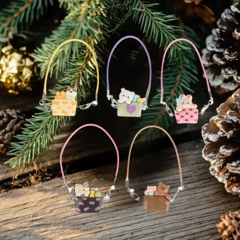 

New 5/10Pcs Mini Doll Pet Carrying Bag Dolls Neck Accessories Dollhouse Pendant Decoration DIY Dolls Dress Up Toys For Kids Gift