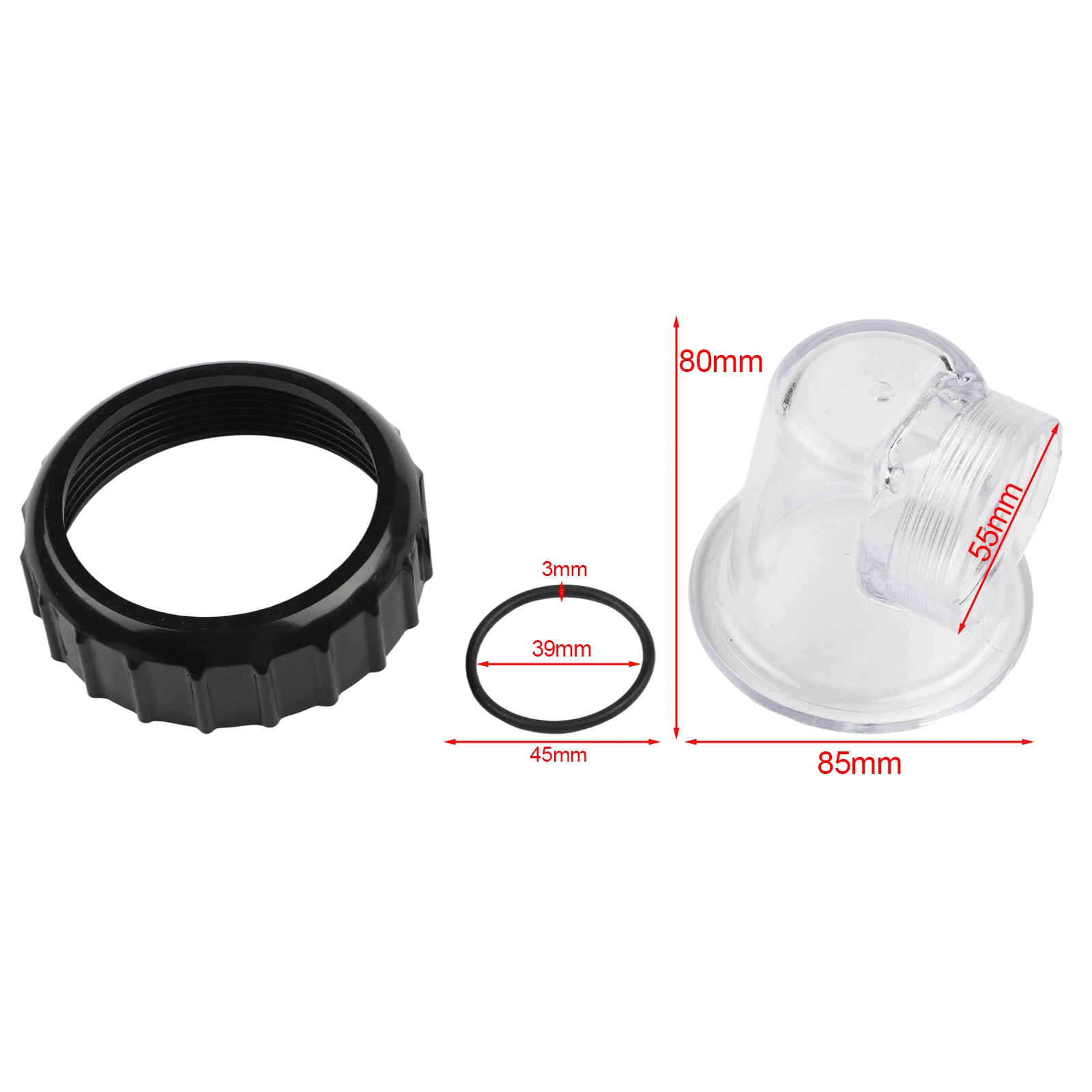 Replacement Circulation Pump Insert Kit for SPS25 For SPS50 For SPS75 For SPS100 Pool Pump with Transparent Cover and Screws