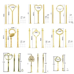 1 Sets 2 Of 3 Tier Taart Plaat Stand (Plaat Niet Inbegrepen) handvat Crown Fitting Metalen Wedding Party Zilver/Golden Drop Shipping