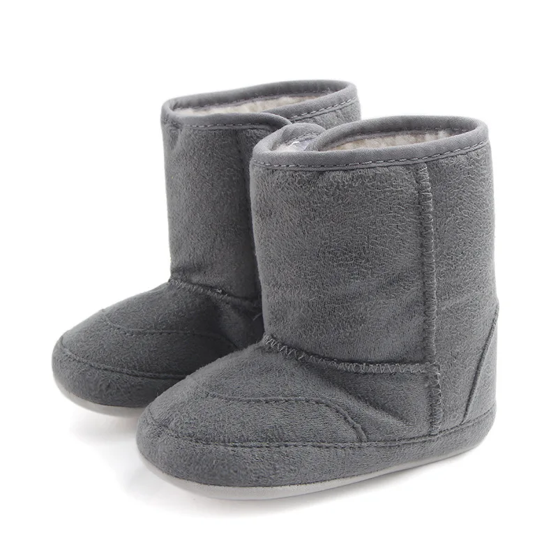 Baby Shoes Winter Infant 12cm-13cm-14cm Ankle-covered Booties UGG Suede Korean Style TPR Sole Anti-slip Warm Winter MJ0407