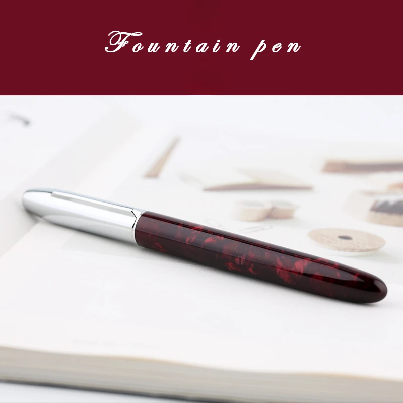 

DELIKE Antique Brass Rosewood Fountain Pen EF F 0.38MM 0.5MM Nib, Luxury CELULUX Small Beauty Adult Practicing Calligraphy Pen