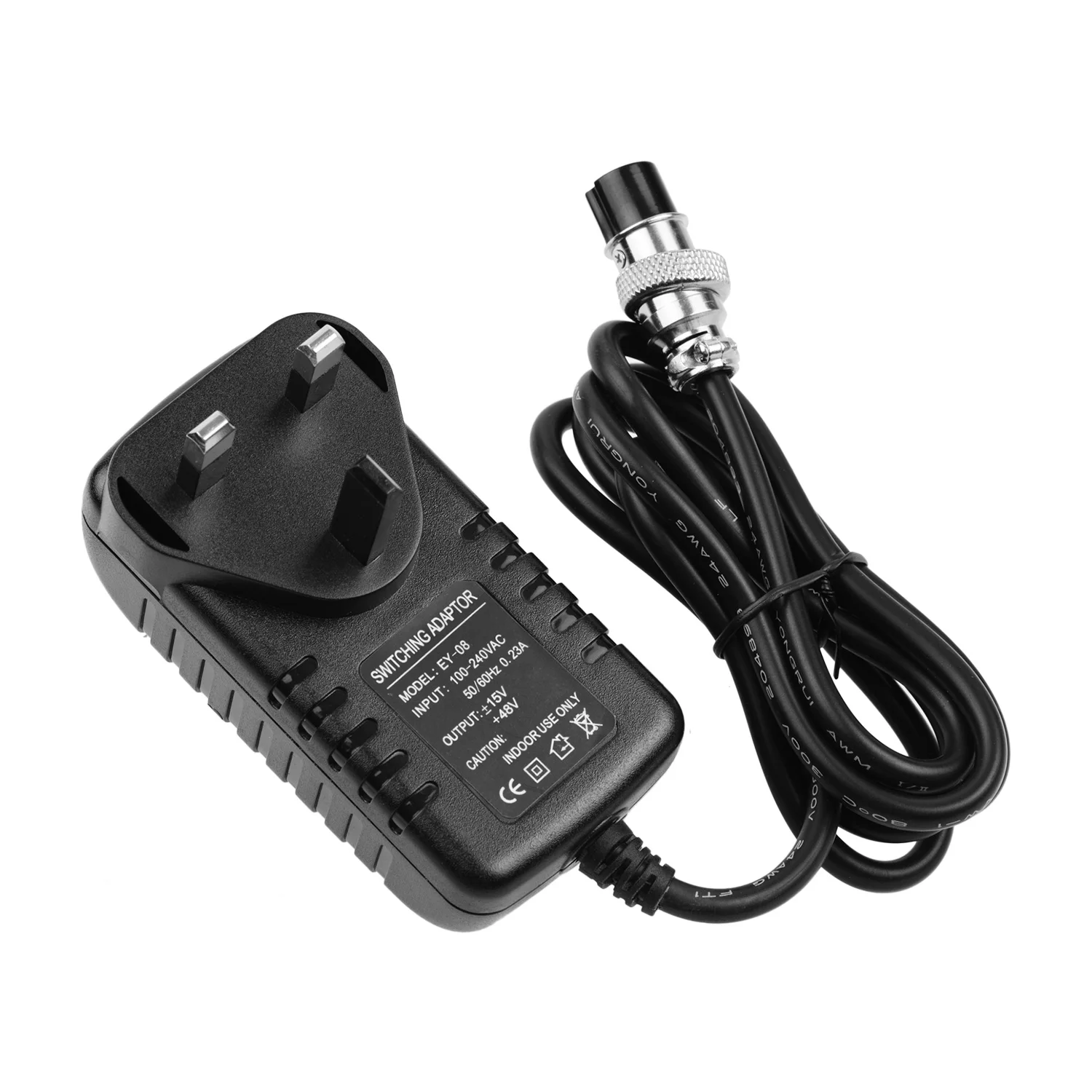 FJ-18 Mixer Power Adapter 15V230mA Universal Four-pin Round Head Interface for 16 Channels or Less Mixer Replacement Accessories