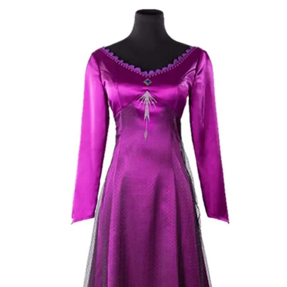 New Arrival Ice Princess Elsa Red Nightgown Dress Snow Queen Adult Halloween Cosplay Costume Girls Carnival Party Fancy Dresses