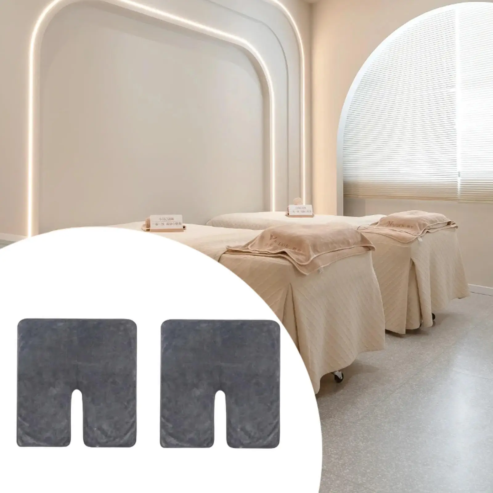 3 × 2 قطعة مناشف الوجه لأخصائيي التجميل، مناشف الوجه باللون الرمادي السباي #4