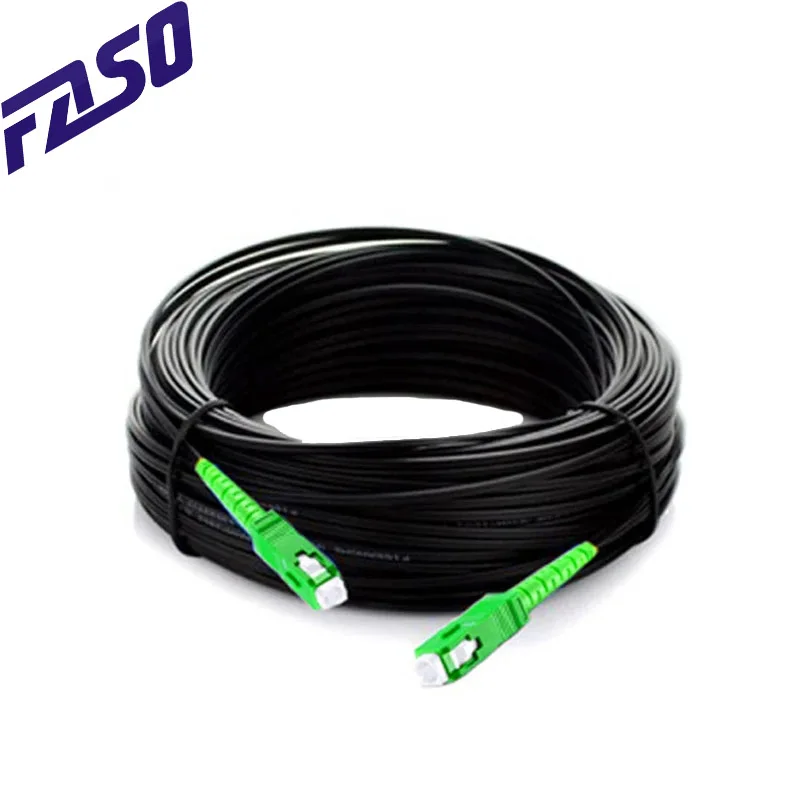 

Pre-Connectorized Fiber Optic Patch Cord SC-SC APC Singlemode Sx Core Outdoor FTTH Fiber Drop Cable, 20M/30M/50M