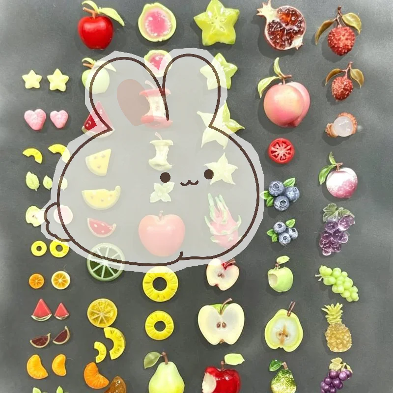 3D Fruit Silicone Nail Art Mold Reusable Clear Stencil for Salon Home DIY Nail Decoration Manicure Tools 1Pcs