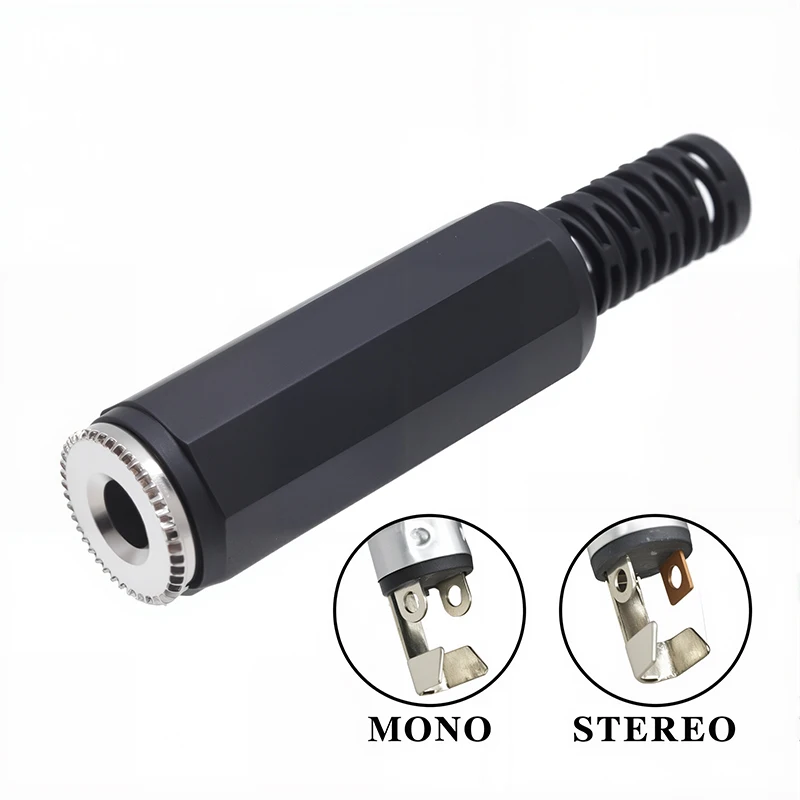 Connecteur Jack femelle 3.5, 5/20 pièces, adaptateur Audio Jack Mono stéréo 3.5mm pour casque de téléphone