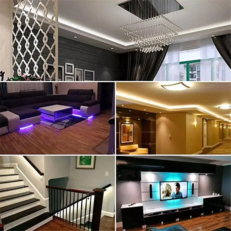 Impermeável LED Light Strip Kit, Rope Lights, Iluminação interior e exterior, Decoração Comercial, Acessórios, 100m, 220V, 3.5 ft, 5050