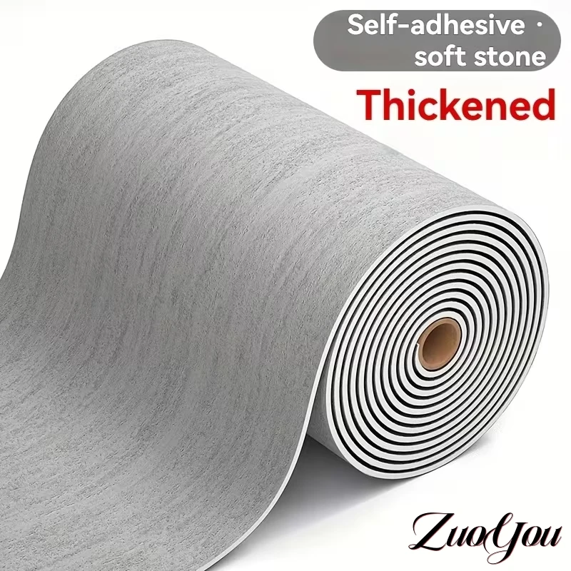 

Self-Adhesive Cave Stone Texture Wallpapers Home Decor Thick Vinyl Peel and Stick Tile for DIY Renovation & TV Background Walls