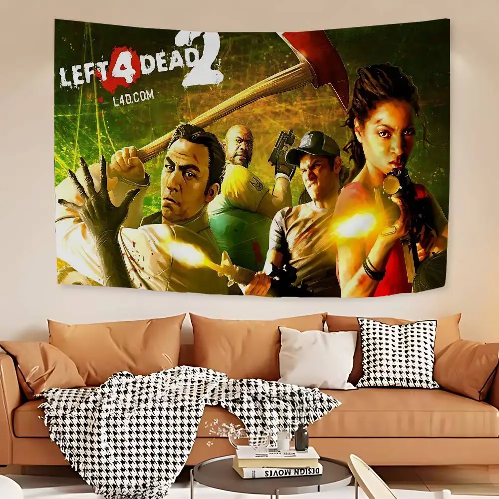 Hot Action Game Left 4 Dead Chart Tapestry for Living Room Home Dorm Decor Art Home Decor