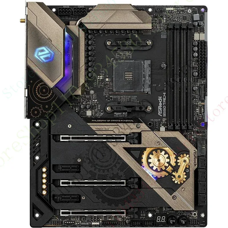 QZC usado PARA ASRock B550 Taichi Placa-mãe suporta 3700X 3800X 3900X CPU DDR4 128GB AMD