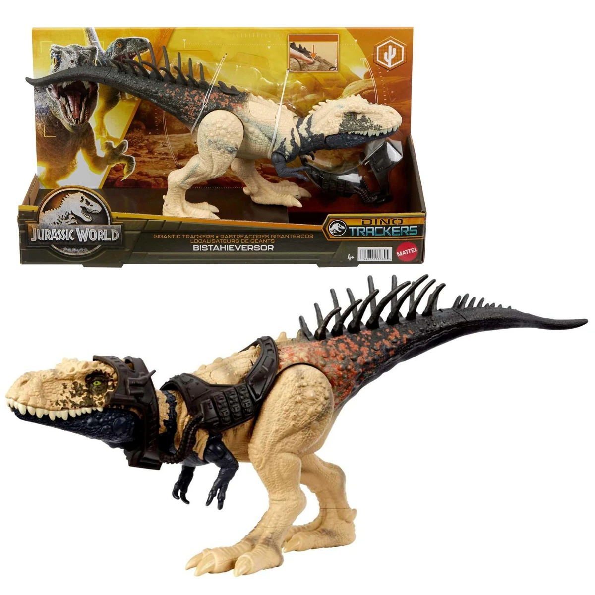 Jurassic World Gigantic Trackers Action Figure, Bistahieversor Dinosaur Toy with Movement & Tracking Accessory 14-inches HLP27