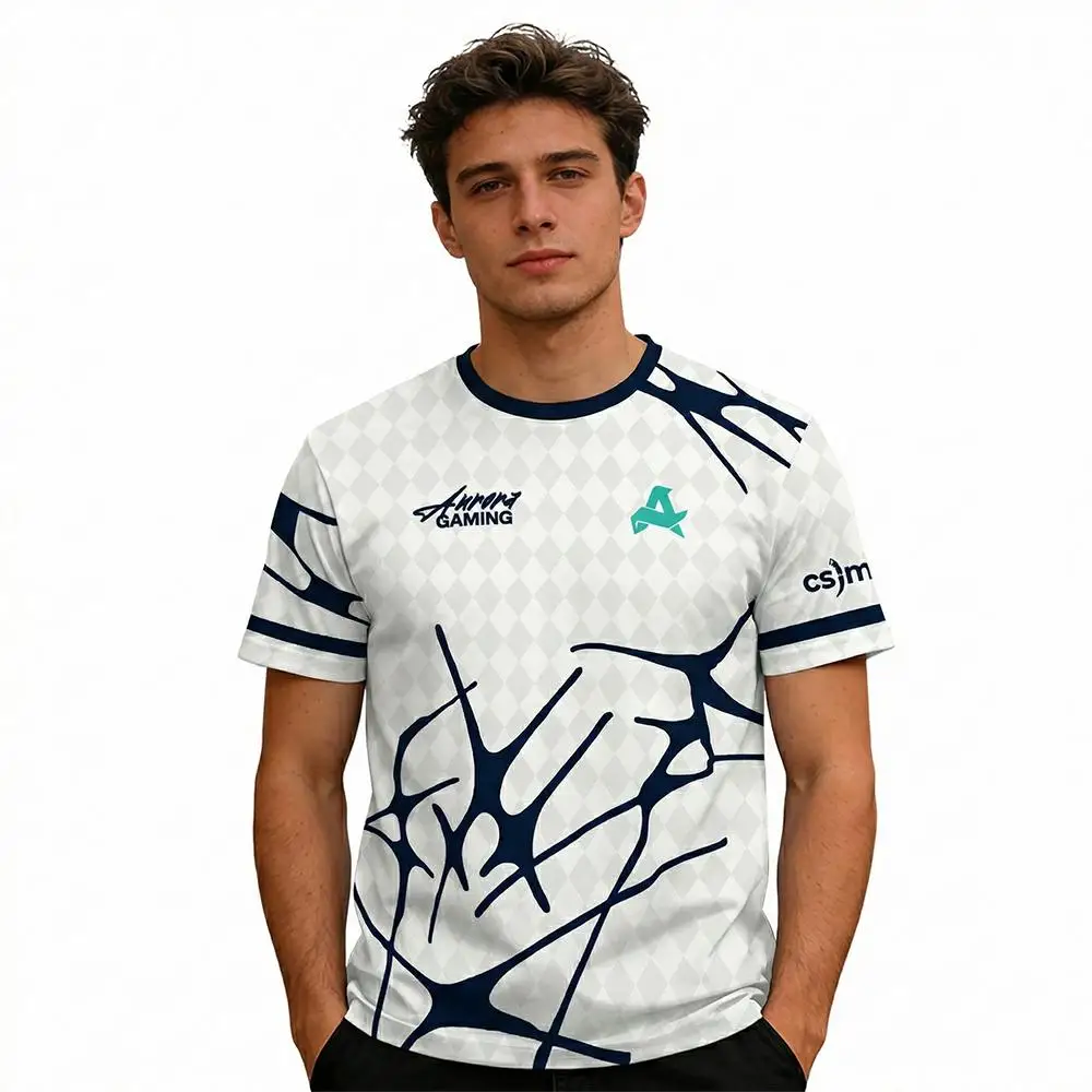 Esports Team Aurora Gaming Jersey T-shirts XANTARES 99 CS2 Pro League Player Training Uniform Men Women Fan Custom Short-sleeved view 5