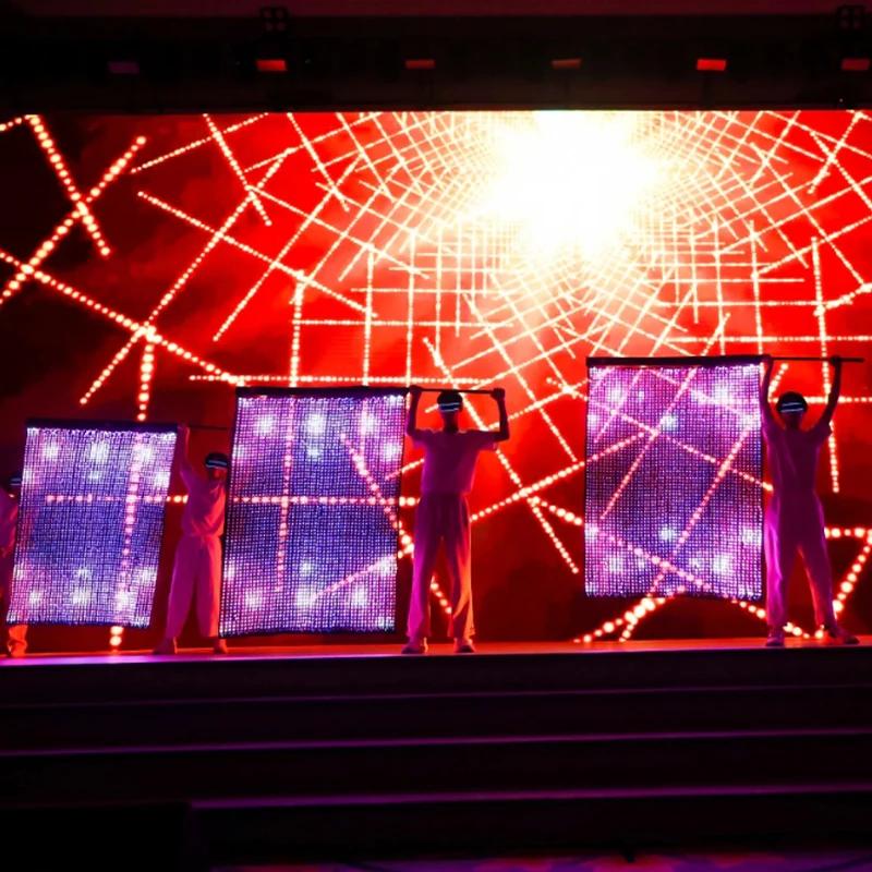 New Magic Led Carpet Shopping Mall Advertising Led  Blanket Transparent Film Display Stage Event Display Screen customize