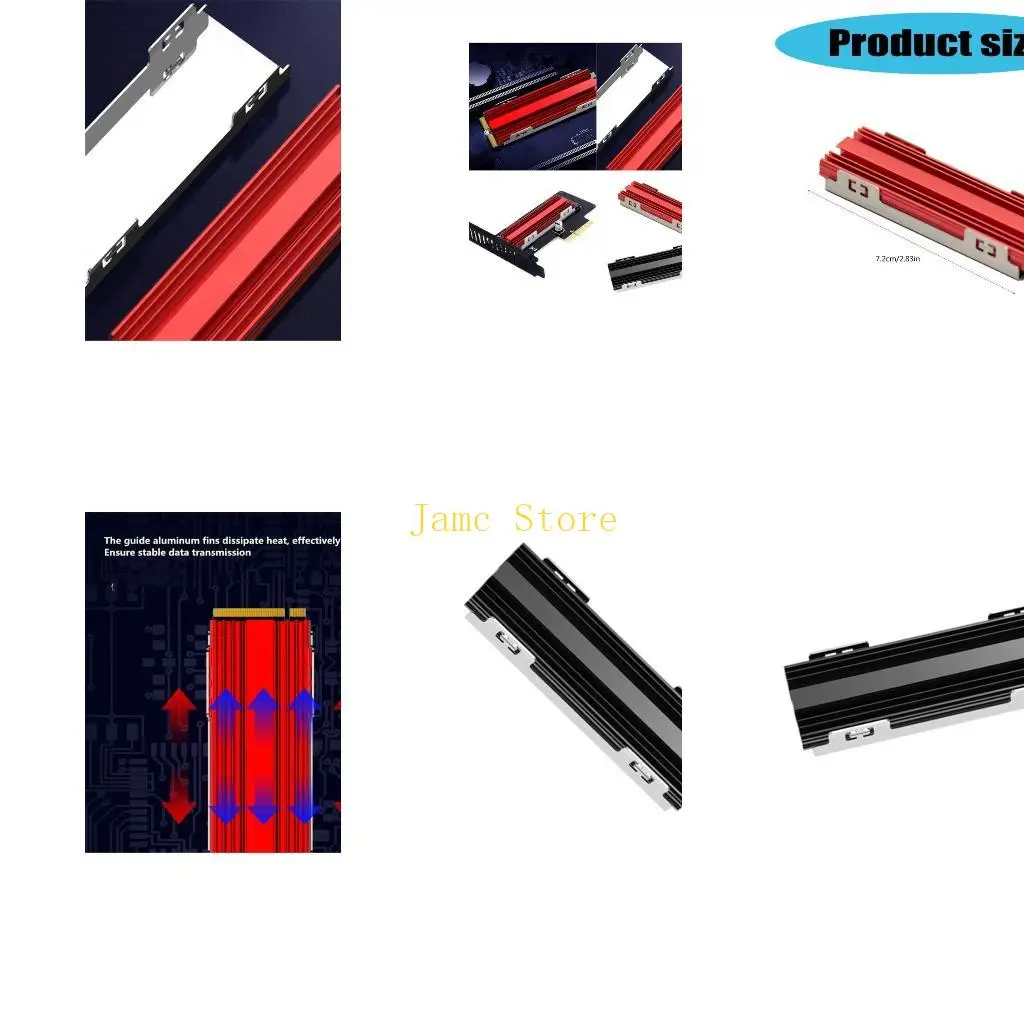 

LX0B M.2 SSD Heatsink Coolers 2280 States Hard Drive Radiator M.2 NVME Aluminum