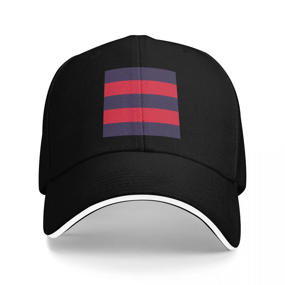 Large NAVY BLUE and RED Horizontal STRIPES Baseball Cap foam party Hat custom caps Hat Beach Female Men's