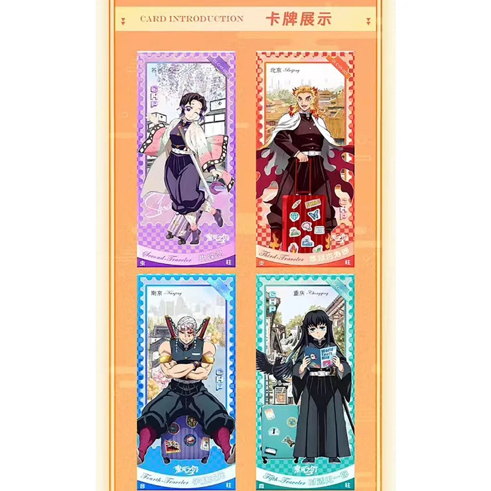 Wholesale Demon Slayer Collection Cards Anime Characters Exclusive Design Gorgeous Retro Illustration Cards Toys Gifts for Kids