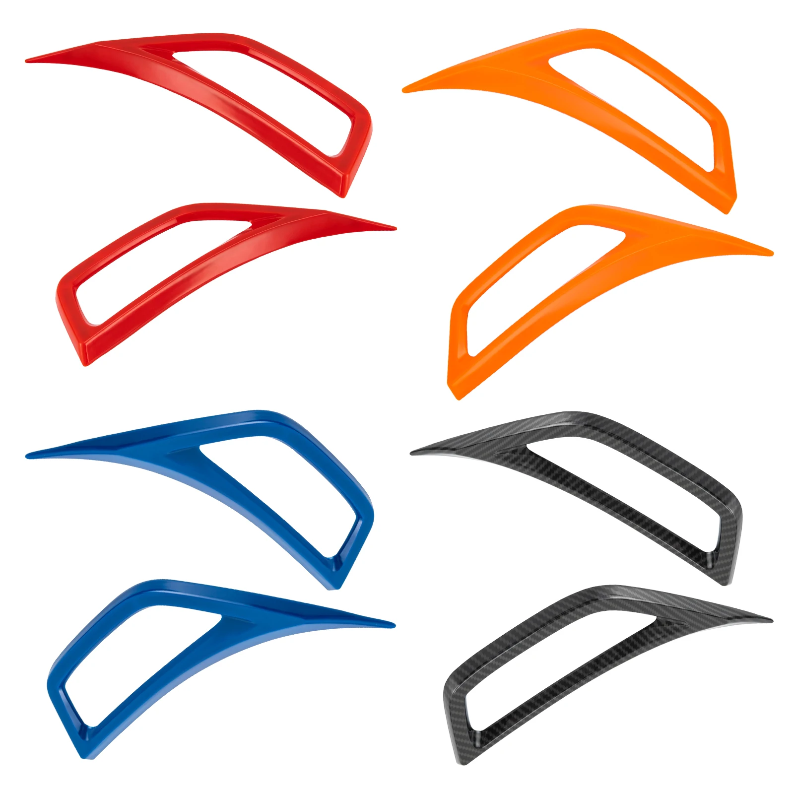 

Комплект из 2 накладок на воздуховоды передних крыльев для Jeep Wrangler JL JT 2018+ (красный/под карбон/синий/оранжевый)