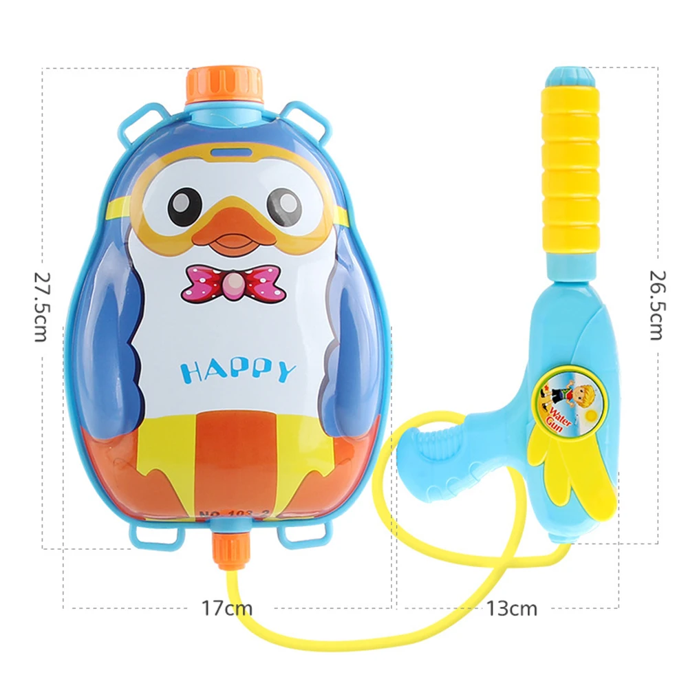 Pistolet à eau jouets enfants dessins animés sac à dos pistolet à eau grande capacité Type extractible pulvérisation d'eau été plage jouets d'eau en plein air