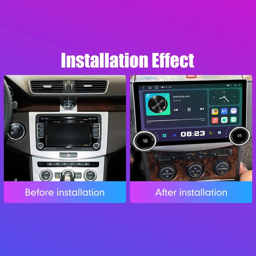 11.8 Inch 2K Double Knobs 2 Din Car Radio For Honda Magotan2012-2016 Car Radio DVD Multimedia Video Player Android Auto Carplay